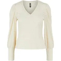 Pieces Bluse 'PCChristy' creme