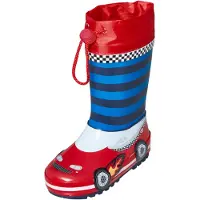Playshoes Gummistøvler 'Rennwagen' blå / rød / hvid