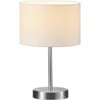 TRIO Hotel, Nikkel, Hvid, Stof, Metal, Soveværelse, Stue, E14, 1 pære(r ), 40 W