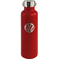 Brisa VW Collection - Volkswagen rostfritt stål Termoisolerad dricksflaska med bokstäver & VW -logotyp (735 ml/24,9 fl oz/VW logotyp/röd)