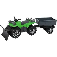 Plasto Quadbike med anhænger, grøn, 52 cm