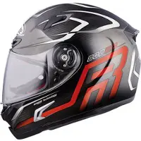 X-Lite X-802RR Carbon Integralhjelm Karbon/Sølv/Rød XL sort