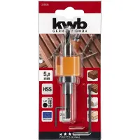 Kwb 512005, Boremaskine, Enkelt, 5 mm, Hårdt træ, Blødt træ, Træ, Molybdæn højhastighedstål (HSS-M2), Sekskantet skaft