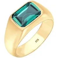 Elli PREMIUM Ring guld / smaragd