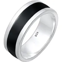 KUZZOI Ring sort / sølv
