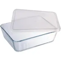 Pyrex Cook & Freez rektangulært fad med låg 22x17 cm