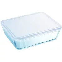 Pyrex Cook & Freez rektangulært fad med låg 24x19x8 cm
