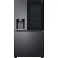 LG GSXV90MCAE - Køleskab/fryser - side ved side med vanddispenser, isdispenser - Wi-Fi - bredde: 91.3 cm - dybde: 73.5 cm - højde: 179 cm - 635 liter - Klasse E - kulsort