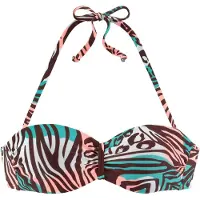 Venice beach Bikinioverdel turkis / choko / lys pink / hvid
