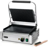 Hendi Kontaktinės PANINI kontaktinės grotelės, griovelis viršuje, lygus dugnas, 2200W - 263662