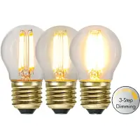 Star Trading Kuglepære 3-trins dæmpbar E27 LED 4W 2100K 400 lumen