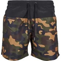 Urban Classics Badeshorts brun / lysebrun / oliven / sort