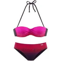 LASCANA Bikini 'Iris' pink / rød / sort