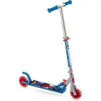 MONDO SPIDER-MAN, Klassisk scooter, Hanstik, 2 hjul, Flerfarvet, Fodbremse, Solidt hjul