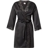 Ralph Lauren Morgenkåbe 'SIGNATURE SATIN' sort