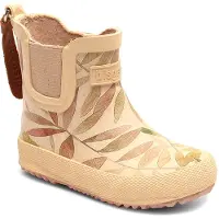 Bisgaard Gummistøvler - Kort - Beige Leaves - - 28 - Gummistøvler