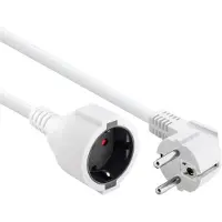 Wentronic goobay - Forlængerkabel til strøm - power CEE 7/7 (han) vinklet til CEE 7/4 (hun) - AC 250 V - 10 A - 2 m - hvid
