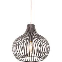 QAZQA Moderne pendellampe brun 38 cm - Saffira