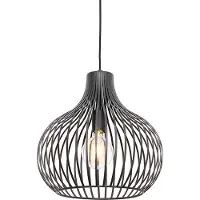 QAZQA Moderne pendellampe sort 38 cm - Saffira