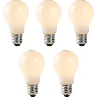 LUEDD Sæt med 5 E27 LED pærer opal glas 1W 80lm 2200K