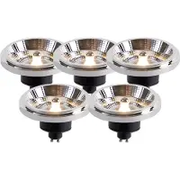 LUEDD Sæt med 5 GU10 Dæmpbare LED Pærer AR111 11W 810lm 2700K