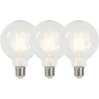 LUEDD Sæt med 3 E27 Dæmpbare LED-pærer G95 5W 470lm 2700K