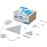 Nanoleaf Shapes Starter Kit (Sonic Limited Edition) - Trådløst belysningssæt - LED x 32 - klasse G - RGBW-lys - 1200-6500 K - triangel