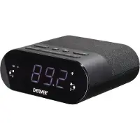 Denver CRQ-107 clockradio / vækkeur med radio / trådløs opladning / dobbelt alarm
