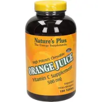 NaturesPlus Tændebar Orange Juice, Vitamin C, Naturlig Orange, 180 Tabletter