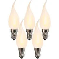 LUEDD Sæt med 5 E14 LED mat lyspære BXS35 1W 100 Lumen 2200K