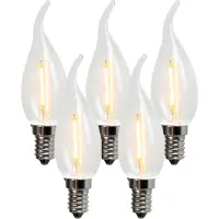 LUEDD Sæt med 5 E14 LED glødetråds stearinlys pærer BXS35 1W 100LM 2200K