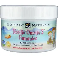 Nordic Naturals , Nordic Omega-3 Gummies, Tangerine, 82 mg, 60 Gummies