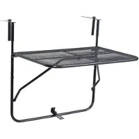 vidaXL altanbord 60x40 cm stål sort