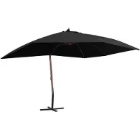 vidaXL Hængeparasol Melia 300x400 Cm - Sort
