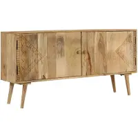 vidaXL skænk i massivt mangotræ 110 x 30 x 60 cm