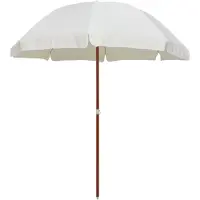 vidaXL parasol med stålstang 240 cm sandfarvet