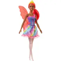 Barbie Dreamtopia Fairy Fashion Doll & Accessories Pink Hair med aftageligt nederdel hovedb?nd & vinger