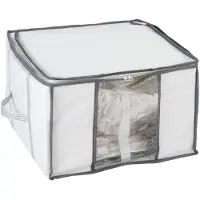 Wenko Soft Box S, Opbevaringspose til blødt tøj, Transparent, Hvid, Polyethylen, Polypropylen (PP), Lynlås, 40 cm, 25 cm