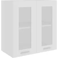 vidaXL Hængende Vitrineskab Lyon 60x31x60 Cm Konstrueret Træ - Hvid