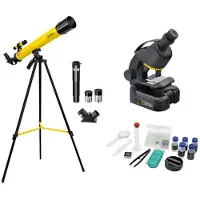 National Geographic Teleskop + Mikroskop Set Linseteleskop Asimutal Akromatisk Udvidelse 50 til 100 x
