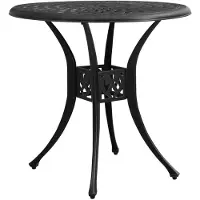 vidaXL havebord 78x78x72 cm støbt aluminium sort