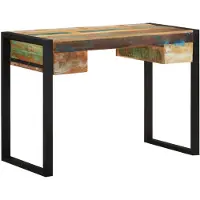 vidaXL Skrivebord Massivt Genbrugstræ - Massivt genanvendt træ / 110 x 50 x 77 cm