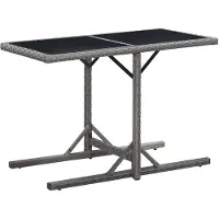 vidaXL havebord 110x53x72 cm antracitgrå glas og poliratanas