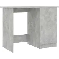 vidaXL skrivebord betongrå 100x50x76 cm spånplade