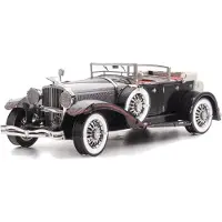 Metal Earth Fascinationer Metal Earth Puzzle 3D Car Duesenberg II SJ 1934. Vehicle Metal Puzzle. Bygningsmodeller til voksne udfordrende niveau 10,01 x 3,99