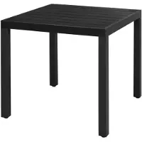 vidaXL havebord WPC aluminium 80 x 80 x 74 cm sort