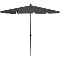 vidaXL parasol med stang 210x140 cm antracitgrå