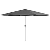vidaXL parasol 390 cm metalstang antracitgrå