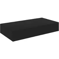 vidaXL væghylde med skuffe 48x25x8 cm sort