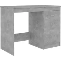 vidaXL skrivebord betongrå 100x50x76 cm spånplade